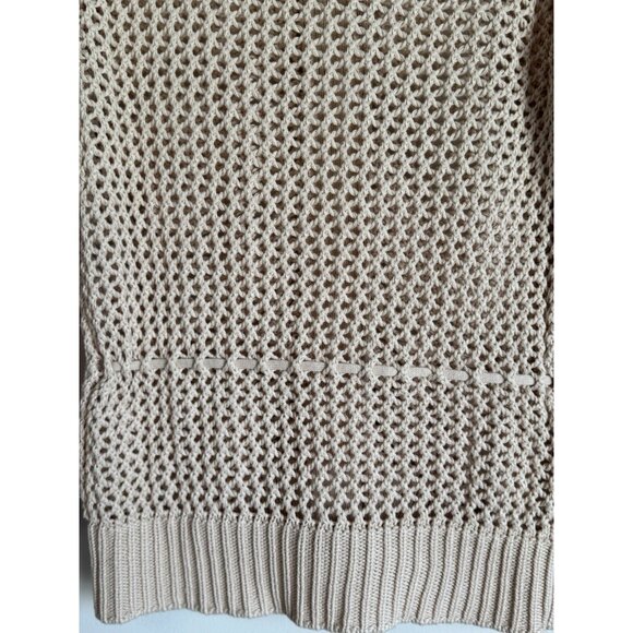 GAP Y2K Open Knit Cardigan Sweater Button Front Tie Waist
Cotton Beige Medium - Picture 7 of 10